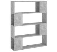 vidaXL Estantería Divisor de Espacios Gris hormigón 100x24x124 cm