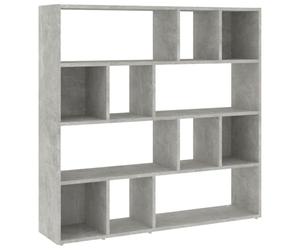 vidaXL Estantería/Divisor de Espacios Gris hormigón 105x24x102 cm, Separador de ambientes, estantería de Almacenamiento, Armario de Oficina