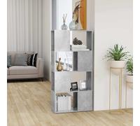 vidaXL Estantería divisor de espacios gris hormigón 60x24x124,5 cm