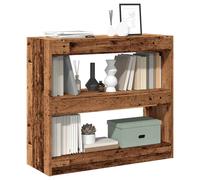 vidaXL Estantería/Divisor de ambientes con aspecto de madera envejecida, 80x30x72 cm