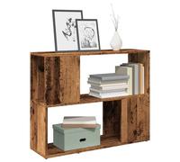 vidaXL Estantería/divisor de espacios madera envejecida 80x24x63 cm