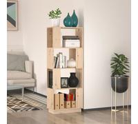 vidaXL Estantería/divisor de espacios madera maciza pino 51x25x132 cm