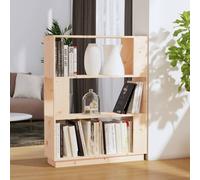 vidaXL Estantería/divisor de espacios madera maciza pino 80x25x101 cm