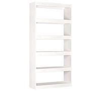 vidaXL Estantería/Divisor de Espacios Madera Pino Blanco 80x30x167,4cm