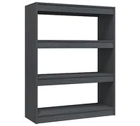 vidaXL Estantería Divisor de Espacios Madera Pino Gris 100x30x103 cm
