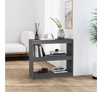 vidaXL Estantería/divisor de espacios madera pino gris 80x30x71,5 cm