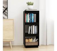 vidaXL Estantería/divisor de espacios madera pino negro 40x35x103 cm
