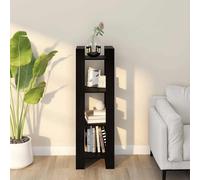 vidaXL Estantería/divisor de espacios madera pino negro 41x35x125 cm