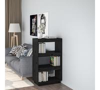 vidaXL Estantería/divisor de espacios madera pino negro 60x35x103 cm