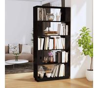 vidaXL Estantería/divisor de espacios madera pino negro 80x25x163,5 cm