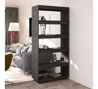 vidaXL Estantería/Divisor de ambientes gris de 80x35x167 cm, madera maciza de pino