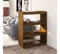 vidaXL Estantería/divisor espacio madera pino marrón miel 80x35x103 cm