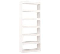Estantería/divisor Espacios Madera Pino Blanco 80x30x199,5 Cm Vidaxl
