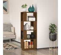 vidaXL Estantería/divisor espacios madera pino marrón miel 51x25x132cm