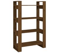vidaXL Estantería/Divisor Espacios Madera Pino marrón Miel 80x35x125cm