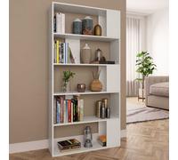 vidaXL Estantería/Divisor de Espacios Contrachapada Blanca 80x24x159cm Mobiliario Elegante Robusta Duradera Amplio Espacio Almacenamiento