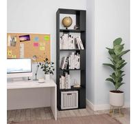 vidaXL Estantería divisoria madera contrachapada negra brillo 45x24x159 cm para hogar