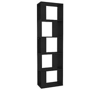 vidaXL Estantería/Divisor Madera contrachapada Negro 45x24x159 cm