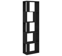 vidaXL Estantería divisoria madera contrachapada roble negro 45x24x159 cm para libros