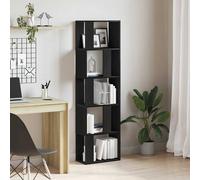 vidaXL Estantería/divisor madera contrachapada roble negro 45x24x159cm