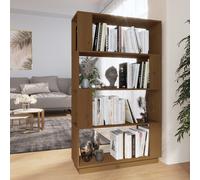vidaXL Estantería/divisor madera de pino marrón miel 80x25x132 cm