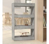 vidaXL Estantería/Divisor de ambientes, color gris cemento, 60x30x103 cm, material compuesto de madera