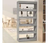 vidaXL Estantería/divisor madera ingeniería gris Sonoma 80x30x166 cm