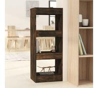 vidaXL Estantería/divisor madera ingeniería roble ahumado 40x30x103 cm