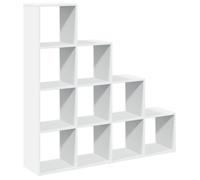 vidaXL Estantería divisoria de ambientes, 4 estantes, blanca, 131,5 x 29 x 131,5 cm