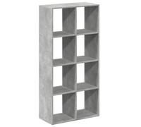 vidaXL Estantería divisoria de ambientes, color gris cemento, 69,5 x 29 x 137,5 cm, material de madera