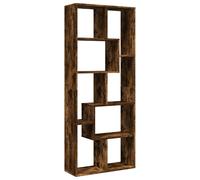vidaXL Estantería divisoria de ambientes, color roble ahumado, 67x25x161,5 cm, material de madera
