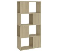 vidaXL Estantería divisoria de ambientes, color roble Sonoma, 60x24x124,5 cm, material de madera