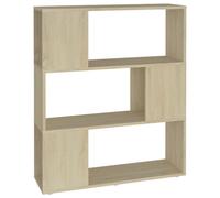 vidaXL Estantería divisoria de ambientes, color Sonoma, 80x24x94 cm, material de madera