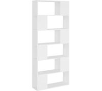vidaXL Estantería divisoria de habitaciones, blanca, 80x24x186 cm, material de madera