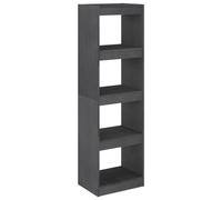 vidaXL Estantería divisoria de habitaciones, gris, 40x30x135,5 cm, madera maciza de pino