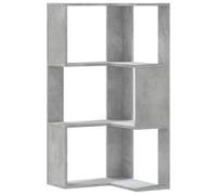 vidaXL Estantería de esquina 3 niveles 50x50x102 cm Madera gris hormigón