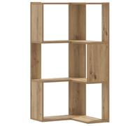 vidaXL Estantería de esquina 3 niveles Madera Roble Artisan 50x50x102 cm