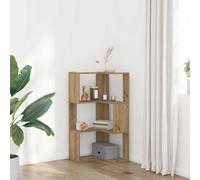 vidaXL Estantería esquina 3 niveles madera roble artisan 50x50x102 cm