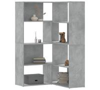 vidaXL Estantería esquina 4 niveles madera gris hormigón 85x85x140 cm