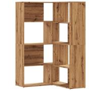 vidaXL Estantería de esquina 4 niveles Madera Roble Artisan 85x85x140 cm