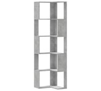 vidaXL Estantería de esquina 5 niveles madera gris hormigón 50×50×179 cm