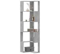 vidaXL Estantería de esquina 5 niveles madera gris hormigón 50×50×179 cm