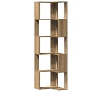 vidaXL Estantería de esquina 5 niveles Madera Roble Artisan 50x50x179 cm