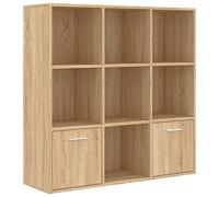vidaXL Estantería librería de contrachapada Roble Sonoma – Mueble archivador para salón y dormitorio