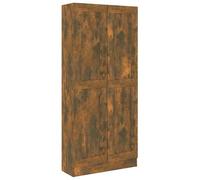 vidaXL Estantería librería en madera contrachapada roble ahumado 82,5x30,5x185,5 cm