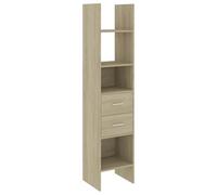 vidaXL Estantería Estantes Estudio Salón Decoración Libros Librería Librero Biblioteca Alacena Armario de Contrachapada Color Roble Sonoma 40x30x180cm
