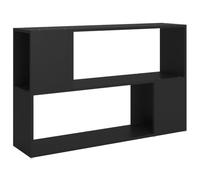 vidaXL Estantería Estantes Estudio Salón Decoración Libros Librero Librería Biblioteca Alacena Armario de Madera Contrachapada Negro 100x24x63 cm