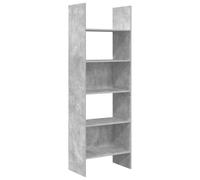 vidaXL Estantería Estantes Estudio Salón Decoración Libros Librero Librería Biblioteca Alacena Armario de Contrachapada Gris Hormigón 60x35x180 cm