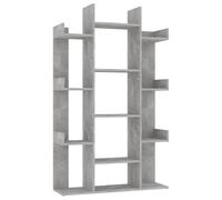 vidaXL Estantería Estantes Estudio Salón Decoración Libros Librero Librería Biblioteca Alacena Armario de Contrachapada Gris Hormigón 86x25,5x140 cm