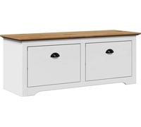 vidaXL Estantería Flurbank BODO, color blanco y marrón, 114x40x45 cm